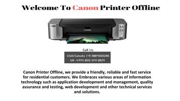 Resolve Canon Printer Is Offline Mac issue - Call (+1) 8884800288