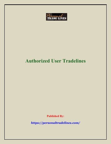 Authorized User Tradelines