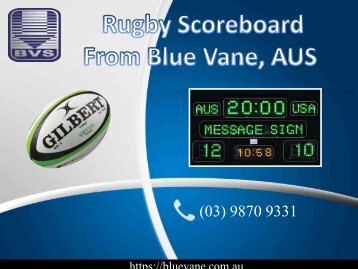 Buy best Rugby Scoreboard from Blue Vane @ Ringwood, Australia