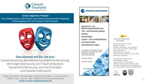 Staatstheater Cottbus Spielzeitheft 2019/2020