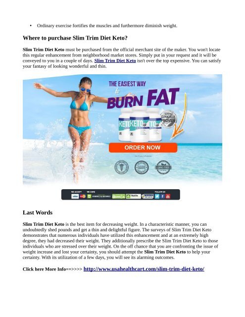 Slim Trim Diet Keto It Is Totaly Natural Product 
