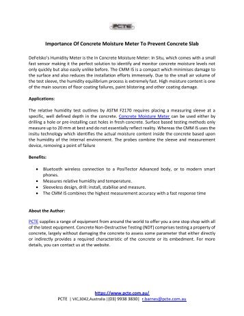 Importance Of Concrete Moisture Meter To Prevent Concrete Slab