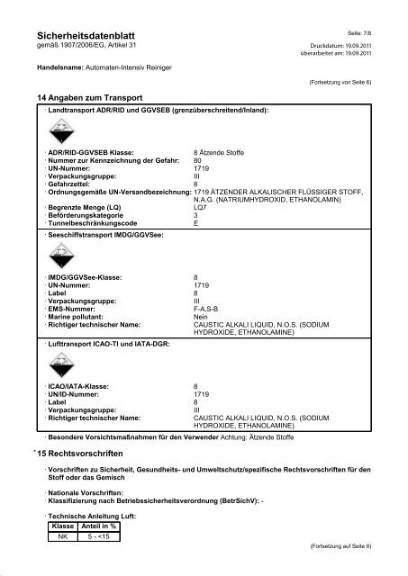 Sicherheitsdatenblatt - Liberty Vertriebs GmbH