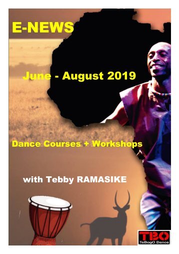 Agenda des activités Tebby Ramasike Juin à Août 2019