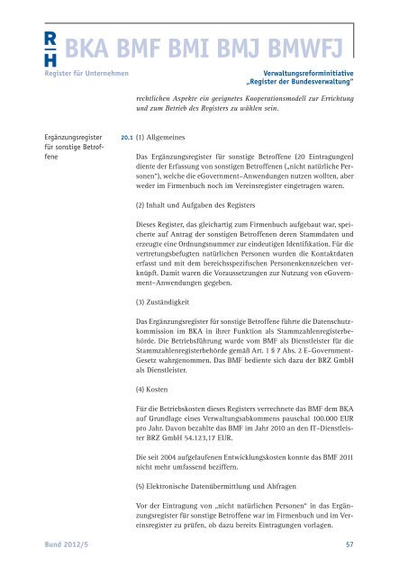 bka bmf bmi bmj bmwfj - Der Rechnungshof