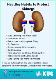 Healthy Habits to Protect Kidneys