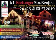 Kartunger Straßenfest - Programm 2019