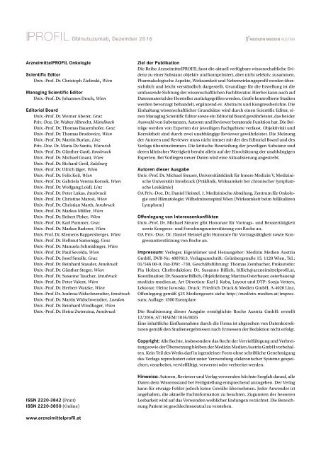 ArzneimittelPROFIL Update Obinutuzumab Dezember 2016