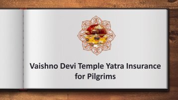 Vaishno Devi Temple Yatra Insurance for Pilgrims
