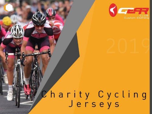 New Fashionable Cycling Jerseys for Charity Events  