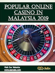 Popular Online cas1no In Malaysia 2019 | qqclubs.com