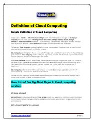 Definition of Cloud Computing