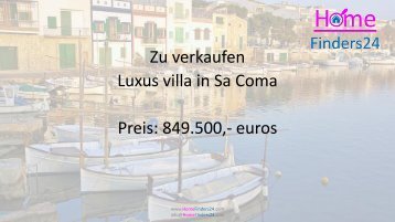 Zu verkaufen Villa mit Pool und Sauna in Sa Coma (BUN0001)