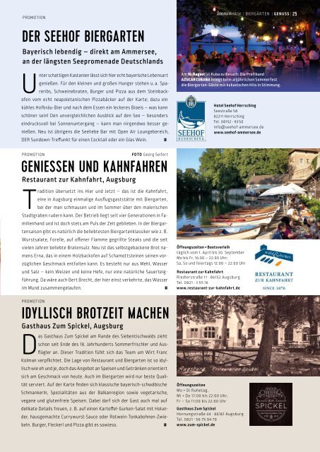 SchlossMagazin Juni 2019 Bayerisch-Schwaben und Fünfseenland