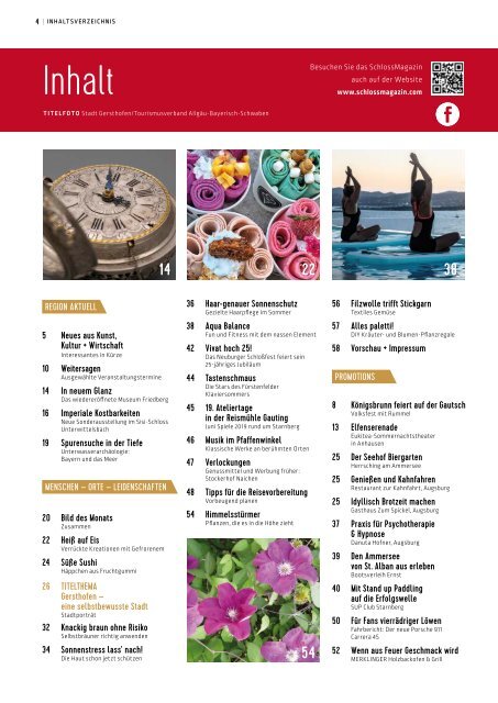 SchlossMagazin Juni 2019 Bayerisch-Schwaben und Fünfseenland