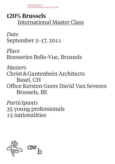 Master Class 120% Brussels 