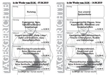 Tageskarten Junil 2019