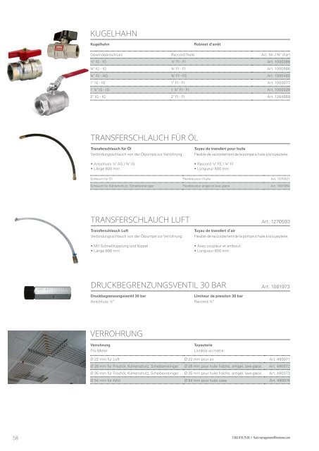 FLUID MANAGEMENT Katalog DE & FR