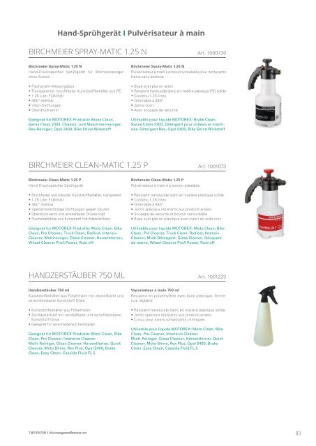 FLUID MANAGEMENT Katalog DE & FR