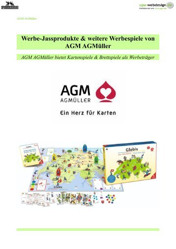 Werbe-Jassprodukte & weitere Werbespiele von AGM AGMueller