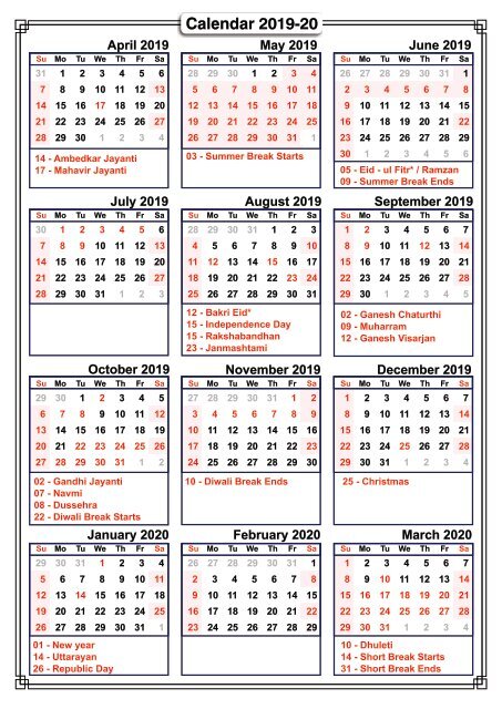 Annual Calendar 2019-20 final