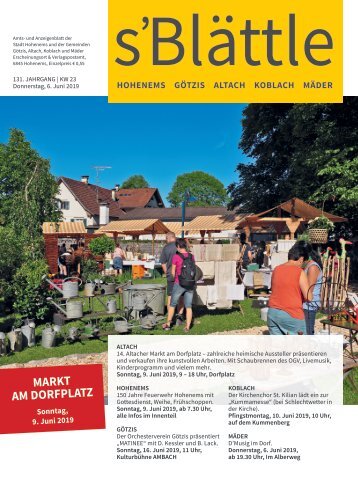 s'Blättle Nr. 23 - Do, 6. Juni 2019