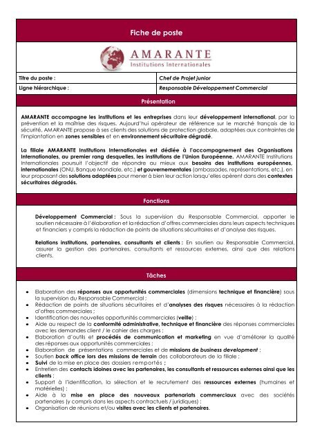 2017_1 Fiche de poste - Chef de projet junior
