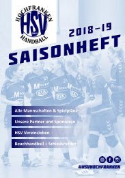 HSV Hochfranken Saisonheft 2018-19