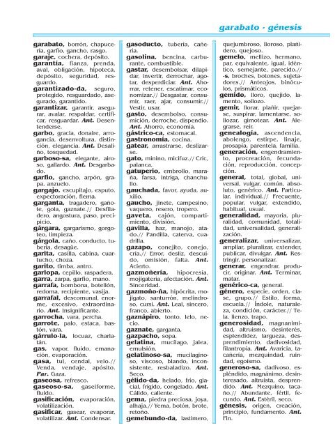 Diccionario de sinónimos, antónimos y parónimos. Uso de la Lengua Española