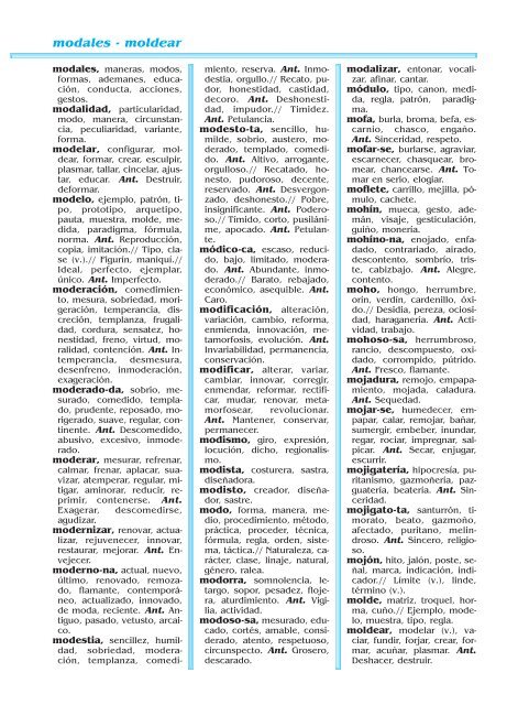 Diccionario de sinónimos, antónimos y parónimos. Uso de la Lengua Española