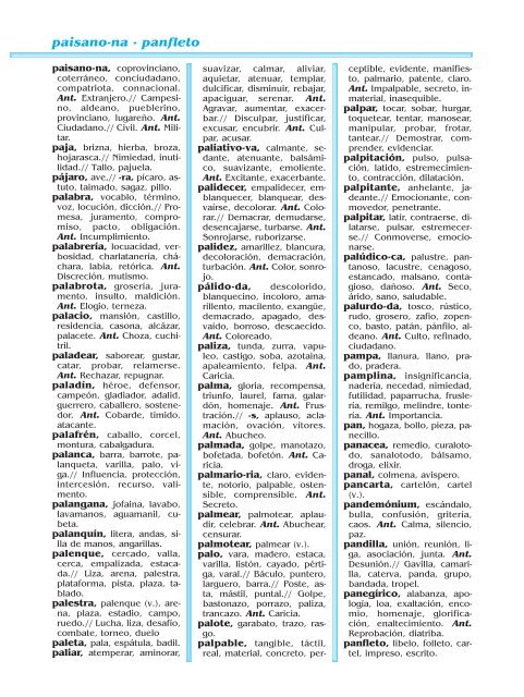 Diccionario de sinónimos, antónimos y parónimos. Uso de la Lengua Española