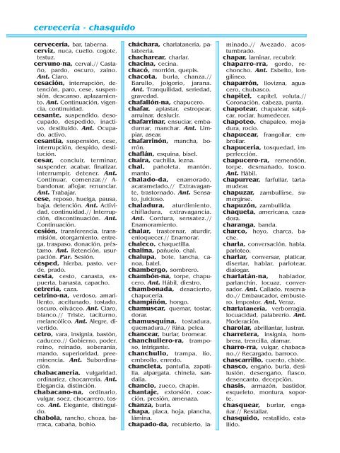 Diccionario de sinónimos, antónimos y parónimos. Uso de la Lengua Española