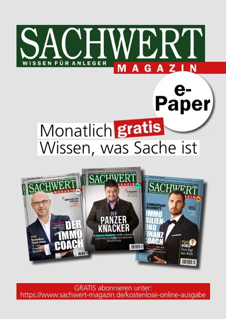 Sachwert Magazin 03/2019