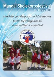 Program Mandal Skolekorpsfestival 2019