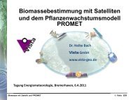 Heike Bach; Vista GmbH: Biomassebestimmung mit Satelliten und