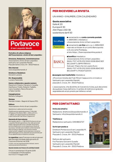 PORTAVOCE DI SAN LEOPOLDO MANDIC - giugno 2019