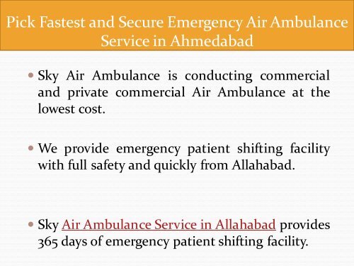 Take Sky Air Ambulance Service in Jamshedpur with ICU Specialist