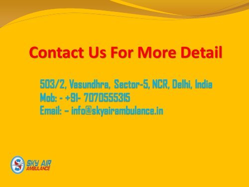 Take Sky Air Ambulance Service in Jamshedpur with ICU Specialist