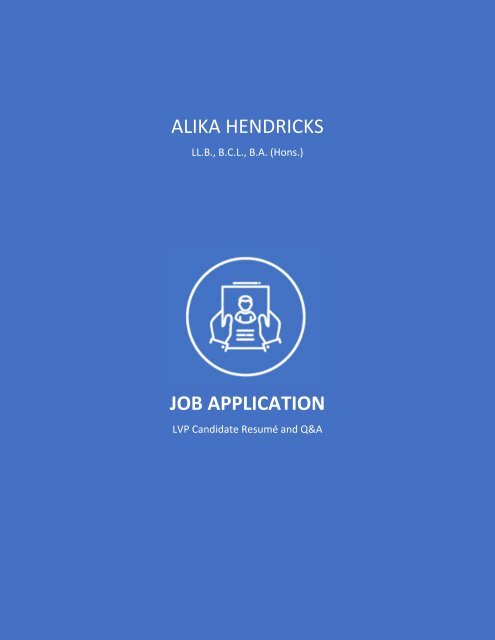 LAO LVP Candidates Job Application