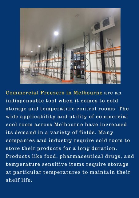 Best Installation Service Provider for Commercial Freezer in Melbourne