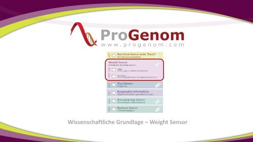 Wissenschaftliche Grundlage Weight Wensor