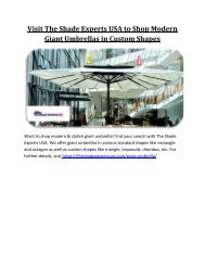 Visit The Shade Experts USA to Shop Modern Giant Umbrellas in Custom Shapes