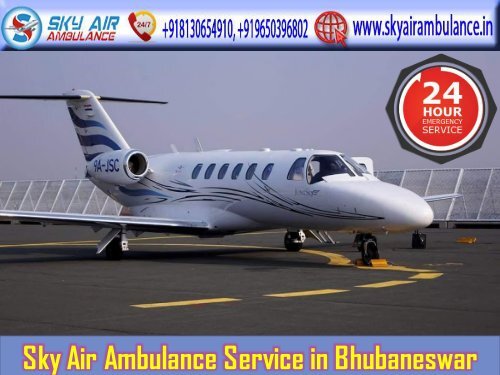 Select Air Ambulance in Bhubaneswar Any-time at Economical Fare