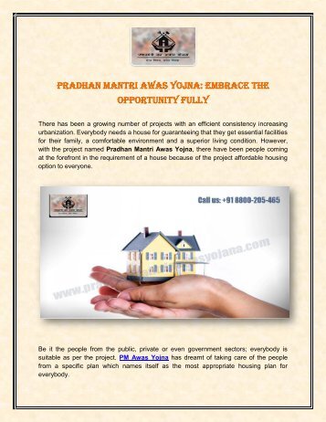 Pradhan Mantri Awas Yojna Embrace the Opportunity Fully