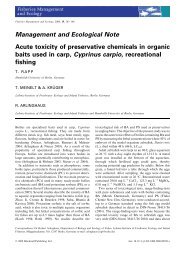 Acute toxicity of preservative chemicals in organic baits used in carp ...