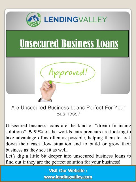 Small Business Loan By Lending Valley