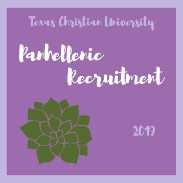 TCU Panhellenic Summer Recruitment Booklet 2019