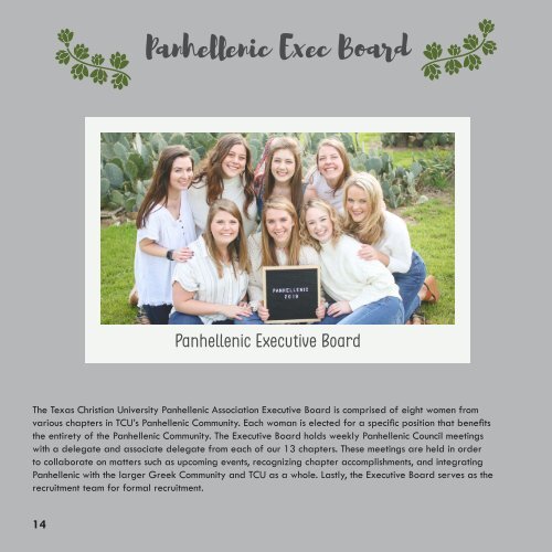 TCU Panhellenic Summer Recruitment Booklet 2019