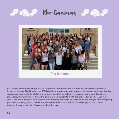 TCU Panhellenic Summer Recruitment Booklet 2019