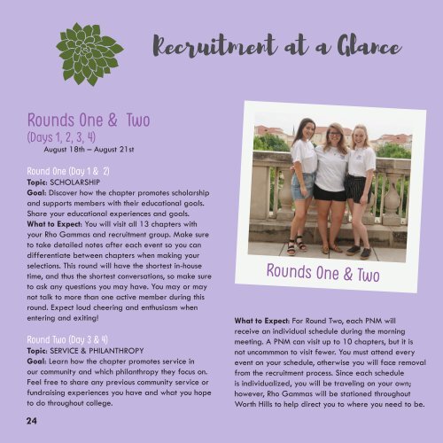 TCU Panhellenic Summer Recruitment Booklet 2019